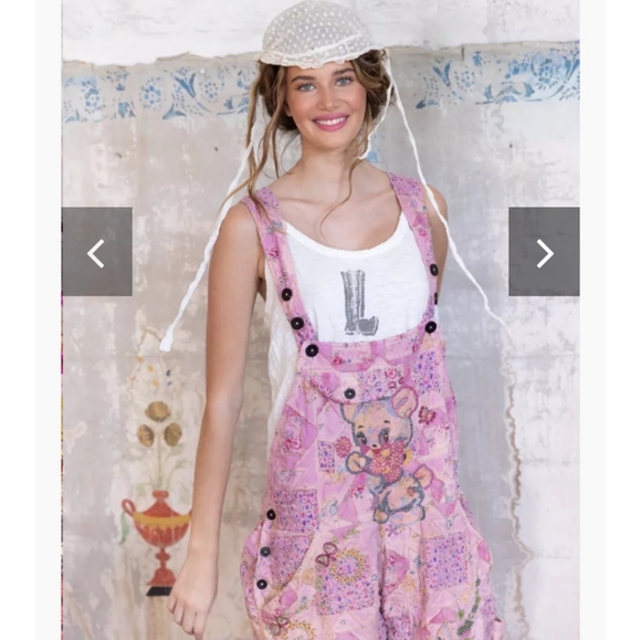 Magnolia Pearl Other - Magnolia Pearl Pink Patchwork Overalls